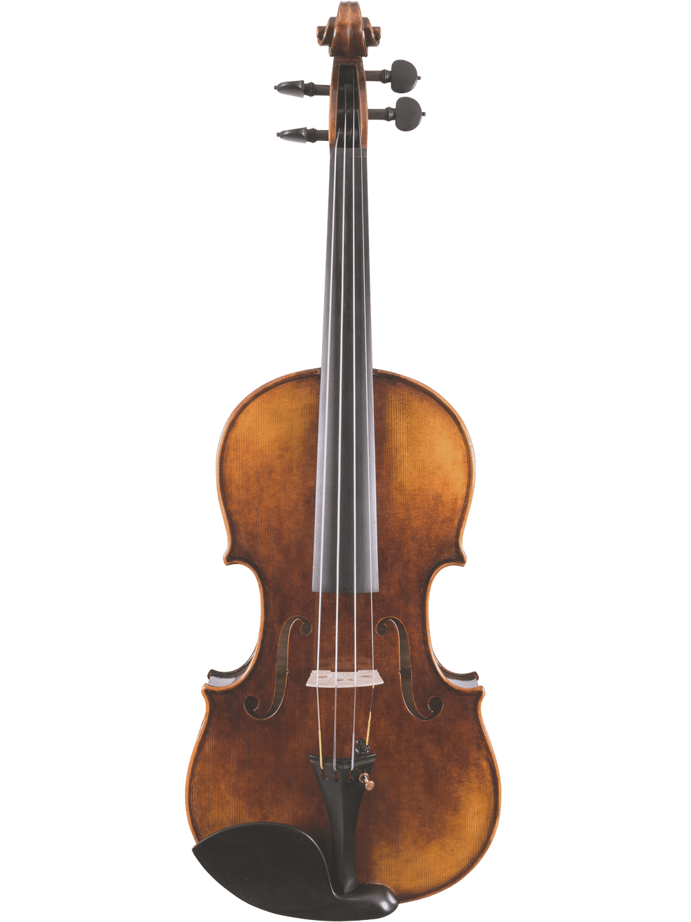 The Canzona Lombardy Violin Outfit features a classical hand-carved violin with black tuning pegs and chin rest, displayed upright against a plain white background.