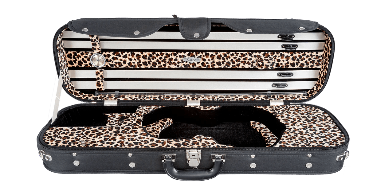 Core CC525 Violin Case w/Leopard Interior