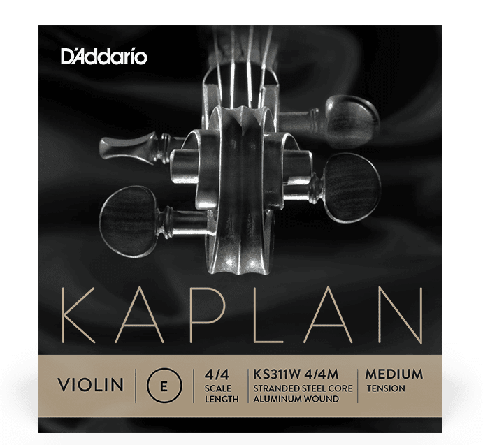 D'Addario Kaplan Non-Whistling Violin 4/4 Aluminum Wound E String - Atelier Fine Strings