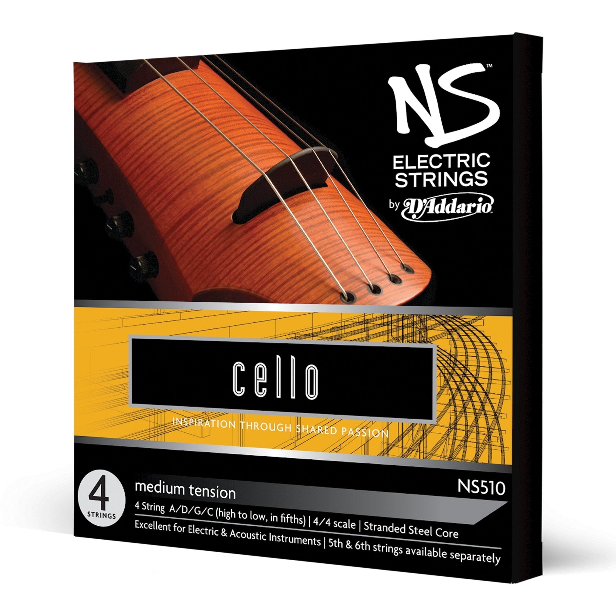 D'Addario NS Electric Cello String Set - Atelier Fine Strings