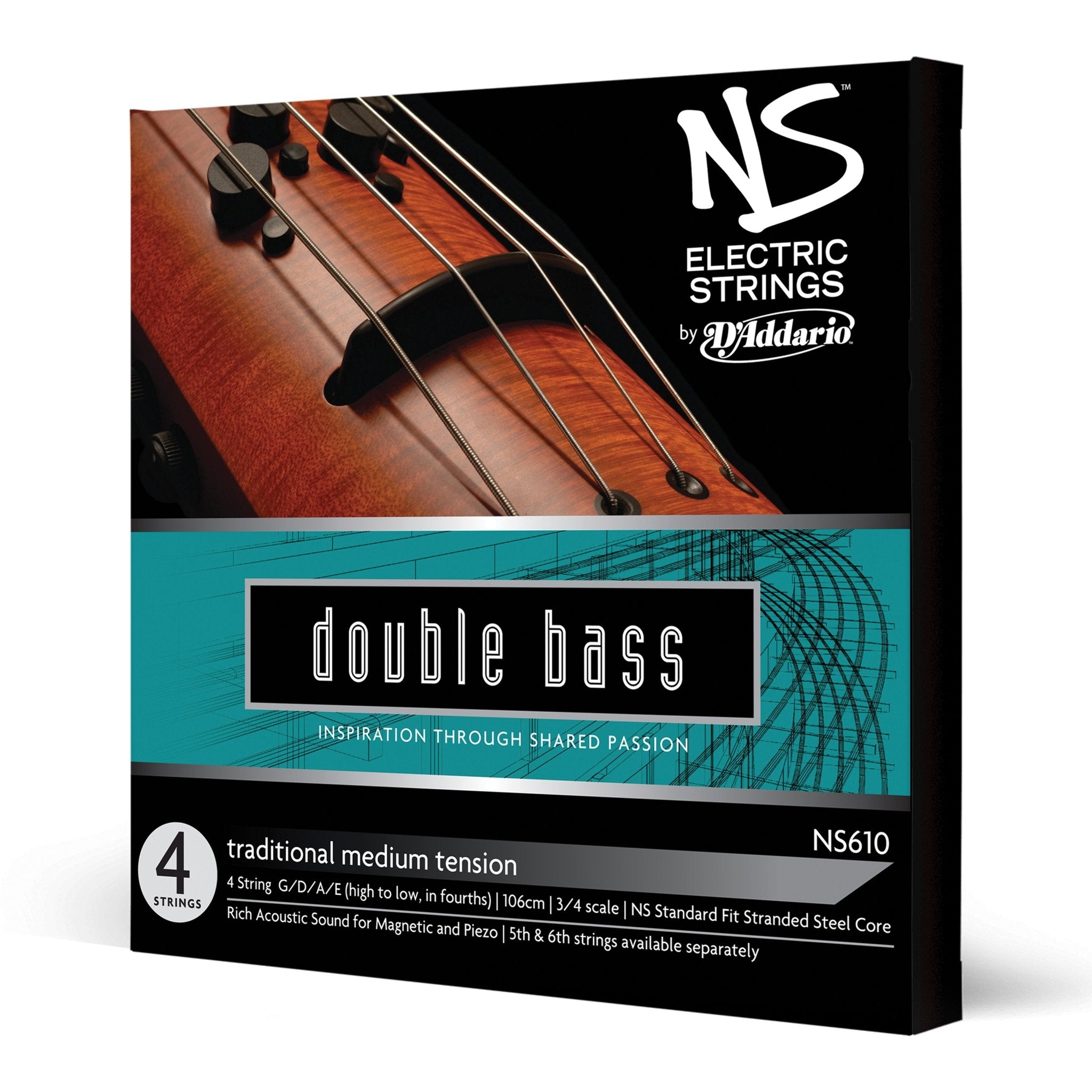D'Addario NS Electric Traditional Bass String Set - AAA Band Instrument Rentals