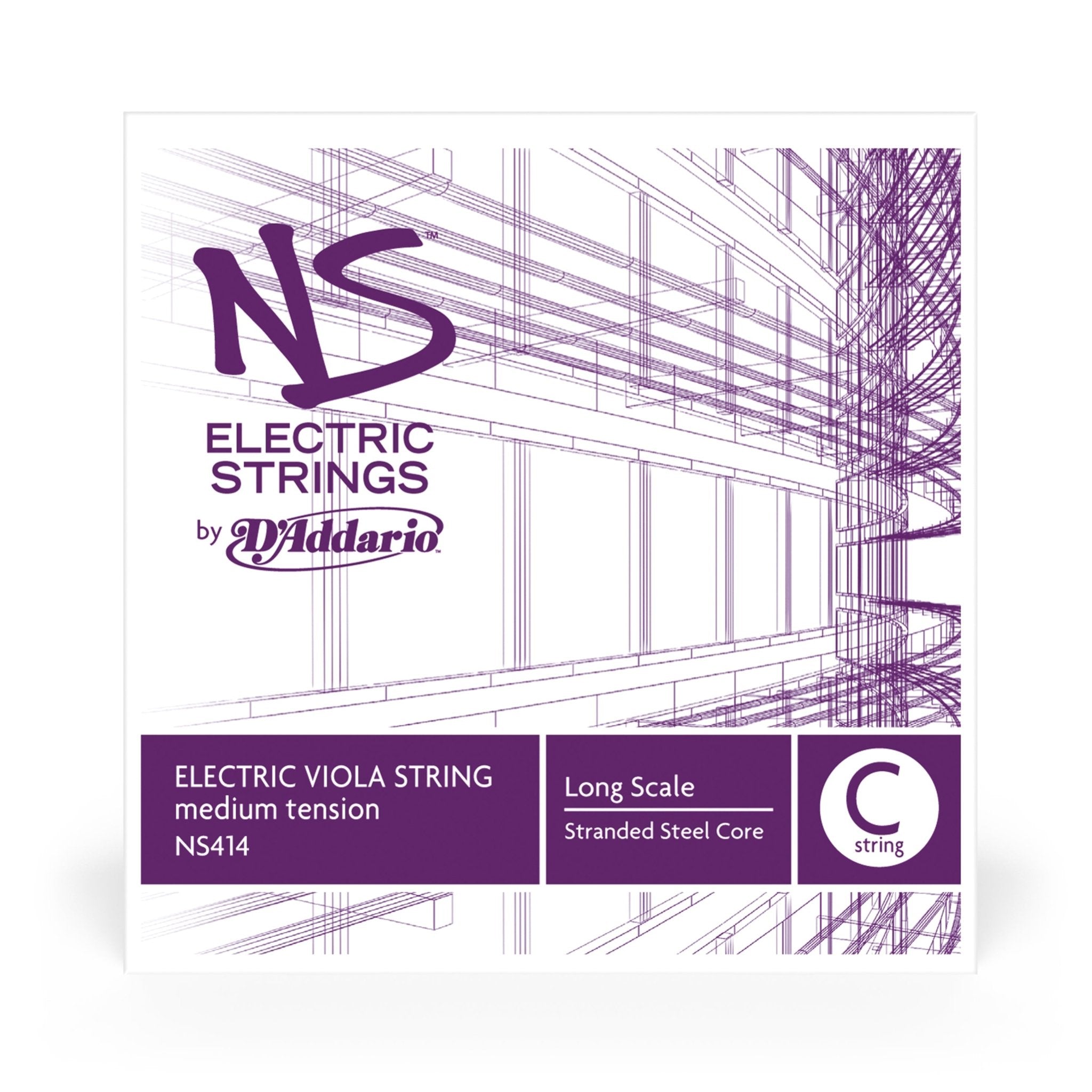 D'Addario NS Electric Viola Single C String - AAA Band Instrument Rentals