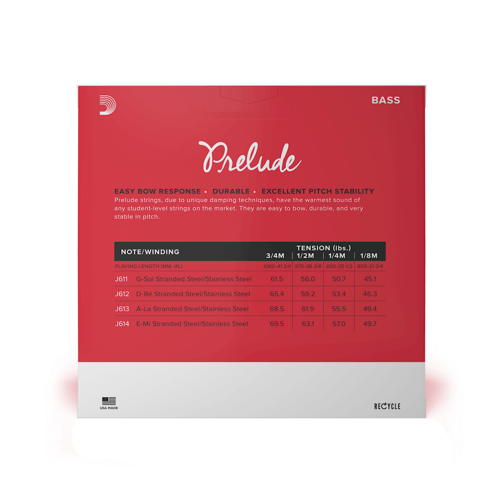 D'Addario Prelude Series Double Bass D String