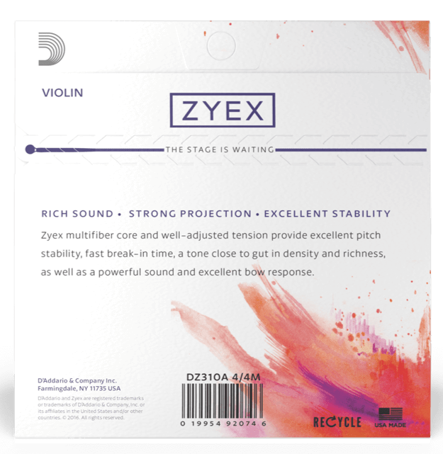 Zyex Violin String Set w/ aluminum D string
