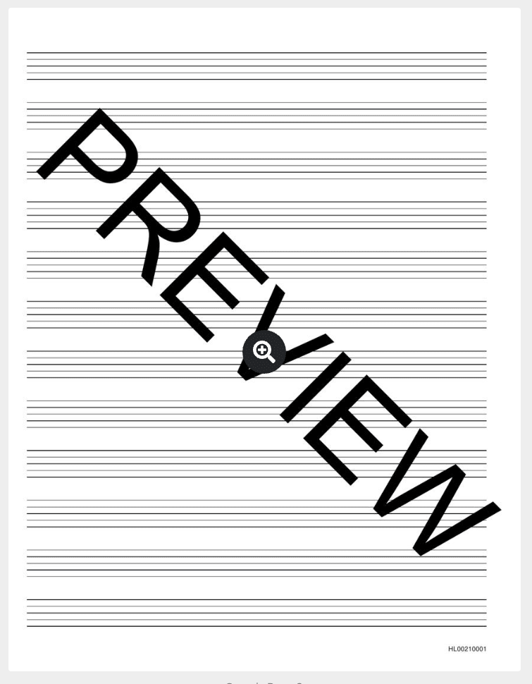 Hal Leonard Yellow Cover Manuscript Paper