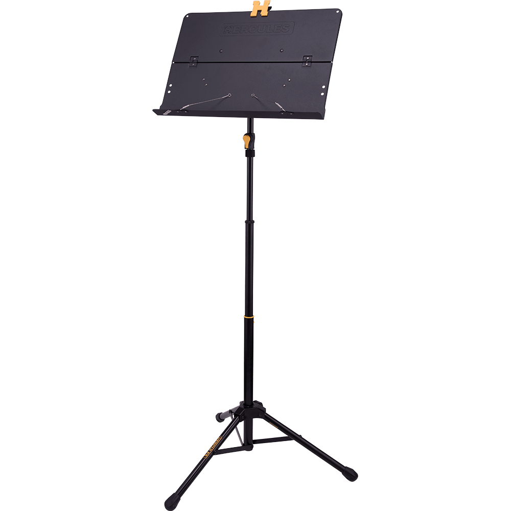 Hercules BS408BPLUS - EZ Grip 3-Section Tripod Orchestra Stand with Foldable Desk - AAA Band Instrument Rentals