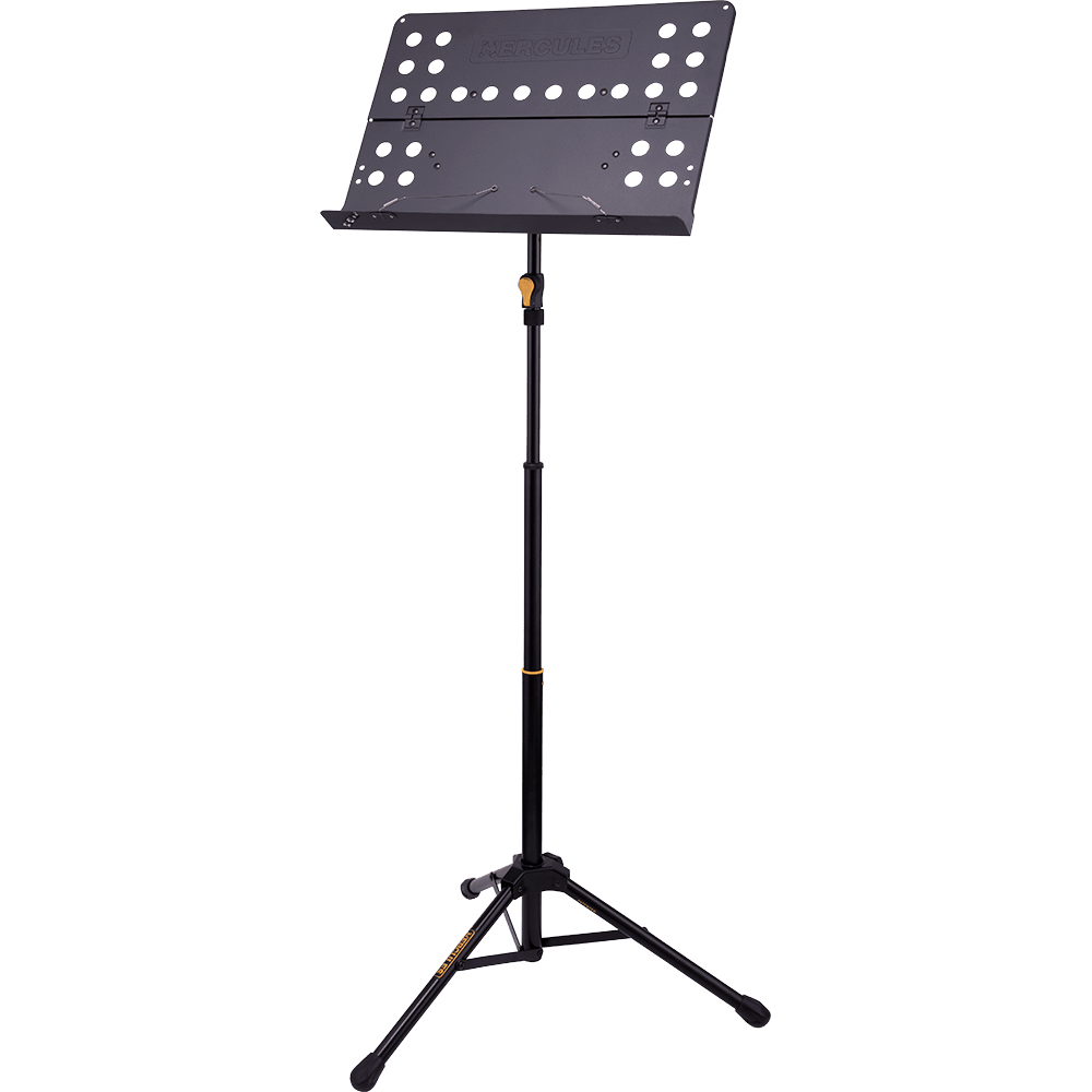 Hercules BS418BPLUS - EZ Grip 3-Section Tripod Orchestra Stand with Perforated Foldable Desk - Atelier Fine Strings