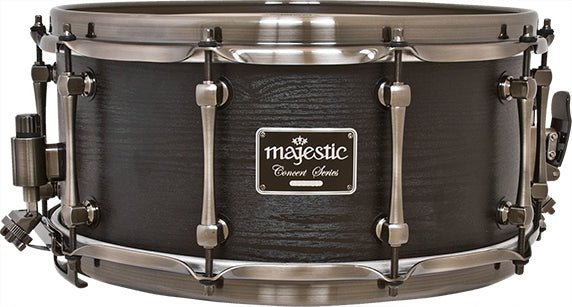 Majestic MCS1465MA 14×6.5" Concert Snare Drum – Maple Shell, Black Woodgrain - AAA Band Instrument Rentals
