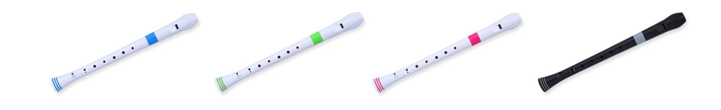 NUVO Recorder – White/Green | Baroque Fingering with Transvinyl Case - AAA Band Instrument Rentals