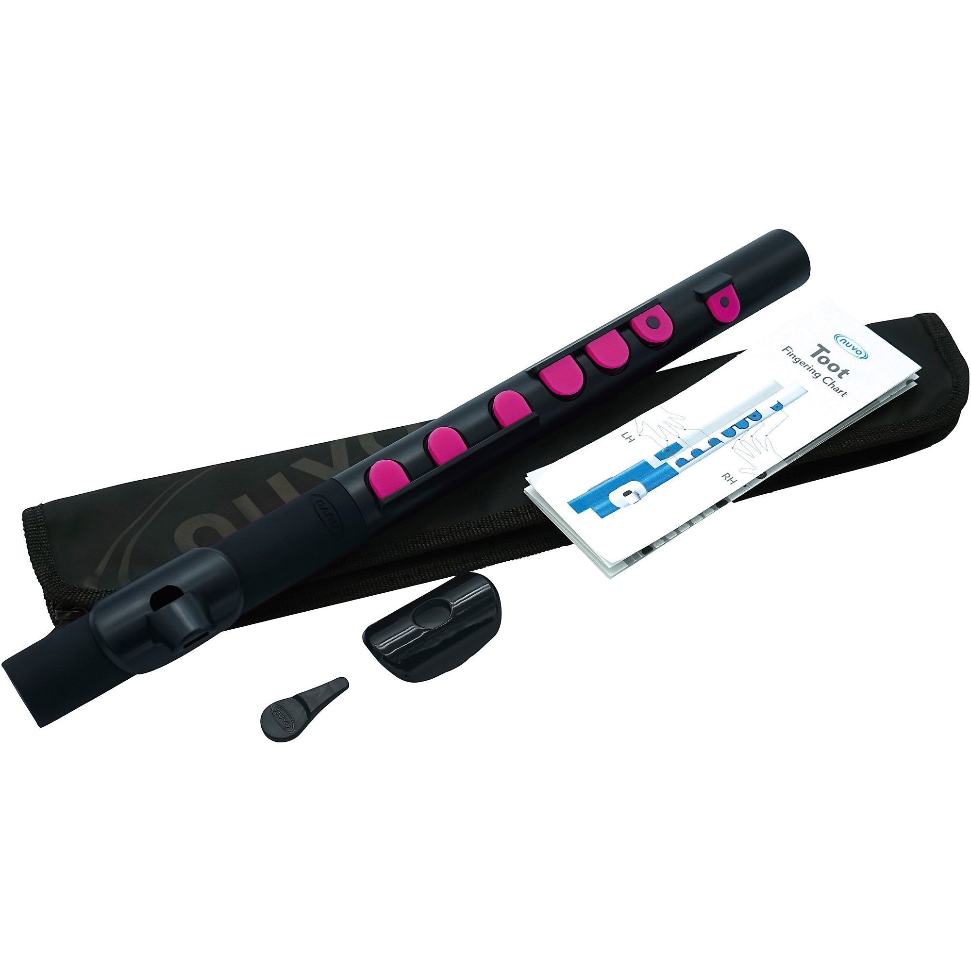 NUVO Toot Starter Flute – Black/Pink | Pre-Band Wind Instrument - AAA Band Instrument Rentals