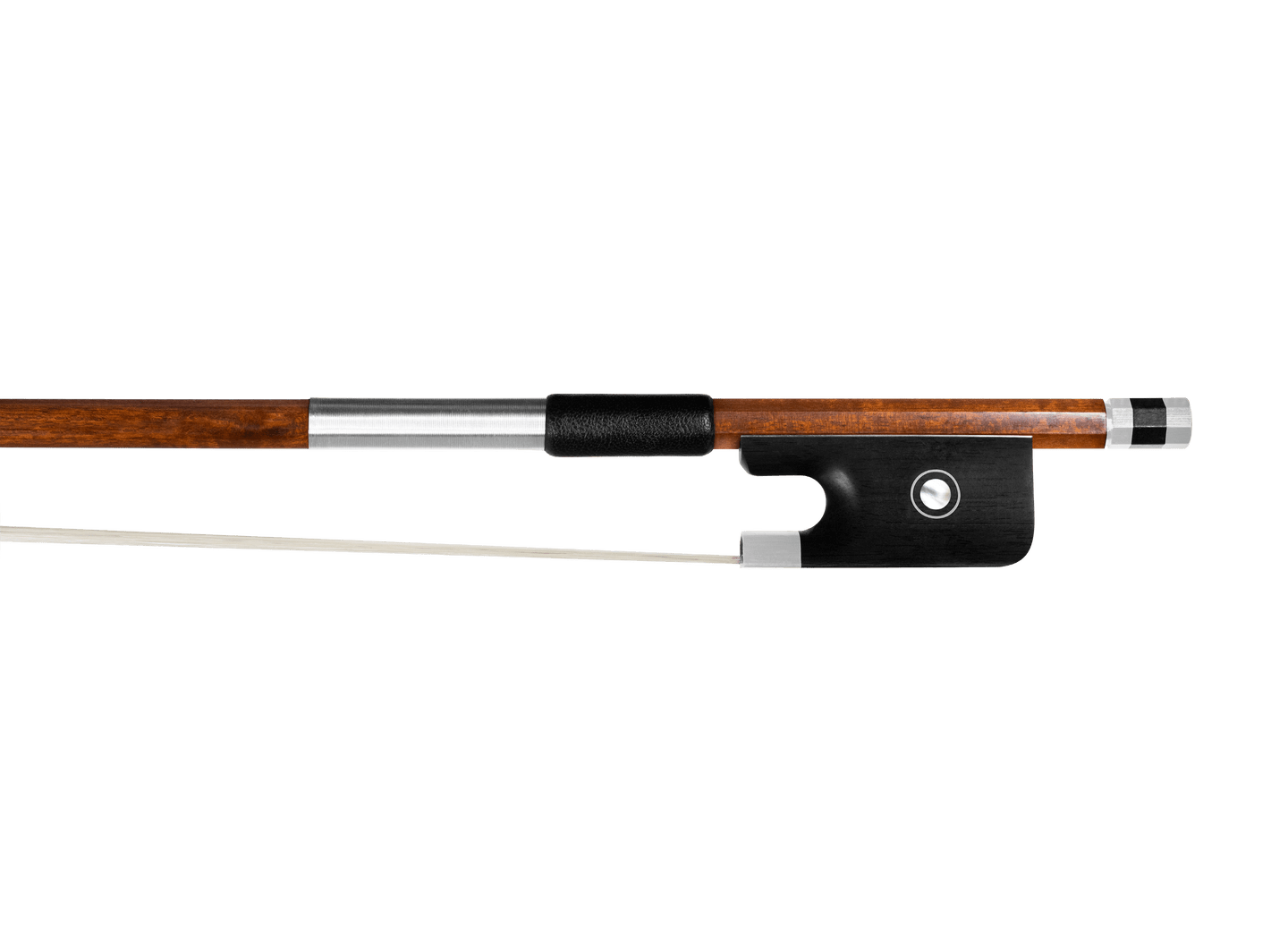 Pernambuco Viola Bow, Nickel Mount