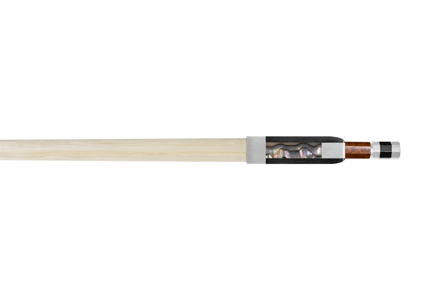 Pernambuco Viola Bow, Nickel Mount