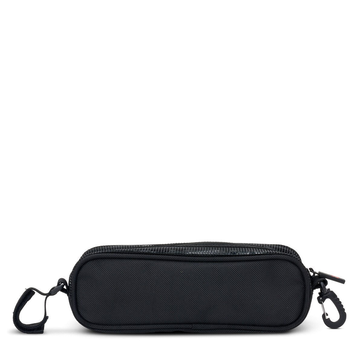 The Protec Violin / Viola Shoulder Rest Pouch is a black rectangular zippered pouch with a detachable strap and clip, shown against a white background.