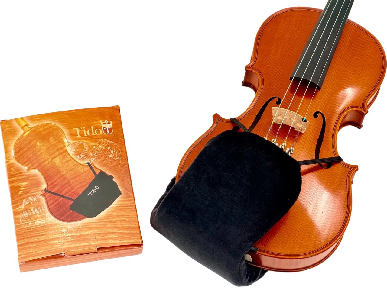 Tido box and product on a violin