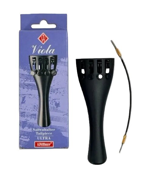 Wiottner Viola Tailpiece with box and tailgut shown