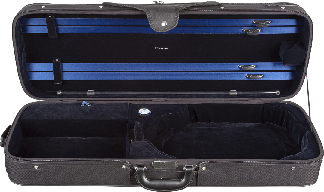 Core CC498V Oblong Viola Case – Black with Blue Interior