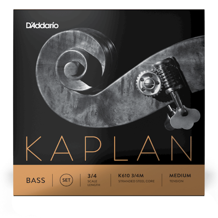 D'Addario Kaplan Bass String Set, 3/4 Scale, Medium Tension