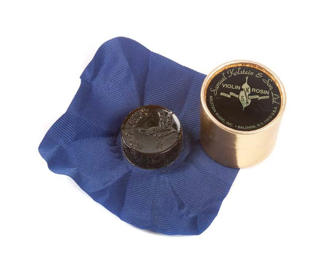 Kolstein Volin Rosin Displayed with blue cloth
