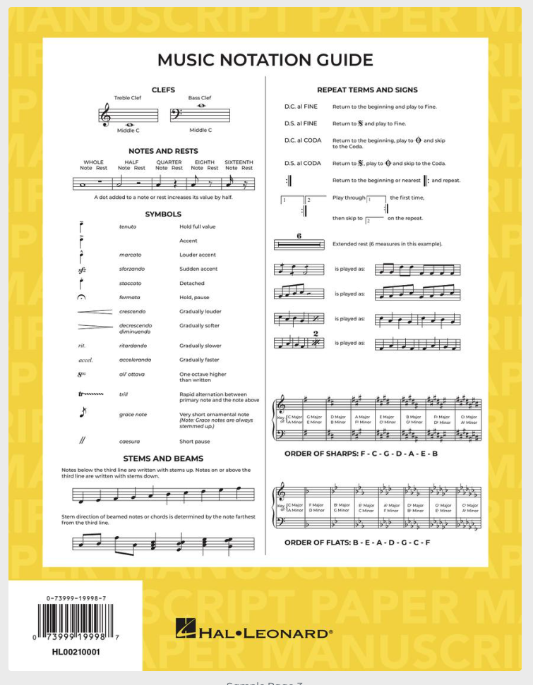 Yellow Back cover Manuscript
