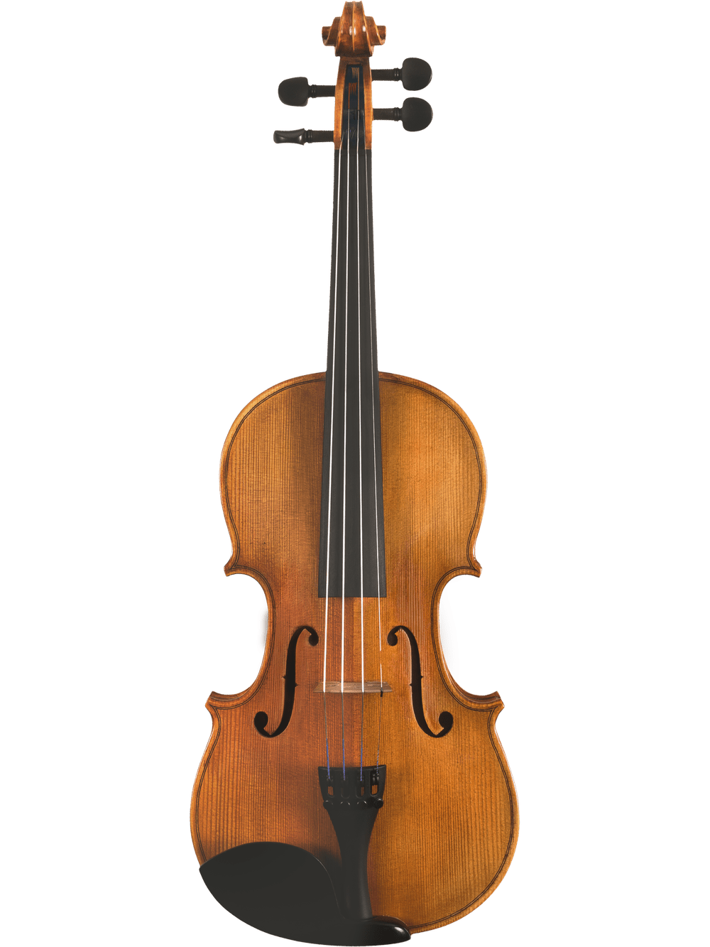 The Canzona Milano 400 Series Viola Outfit is shown in full view, featuring a hand-carved body, four strings, black tuning pegs, and a black chin rest against a plain white background.