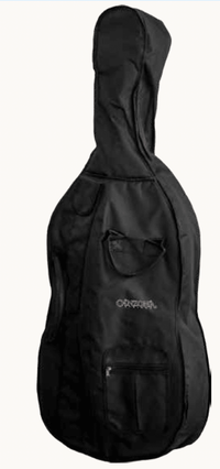 Included with this outfit: Embroidered Canzona padded cello bag with zippered front pockets