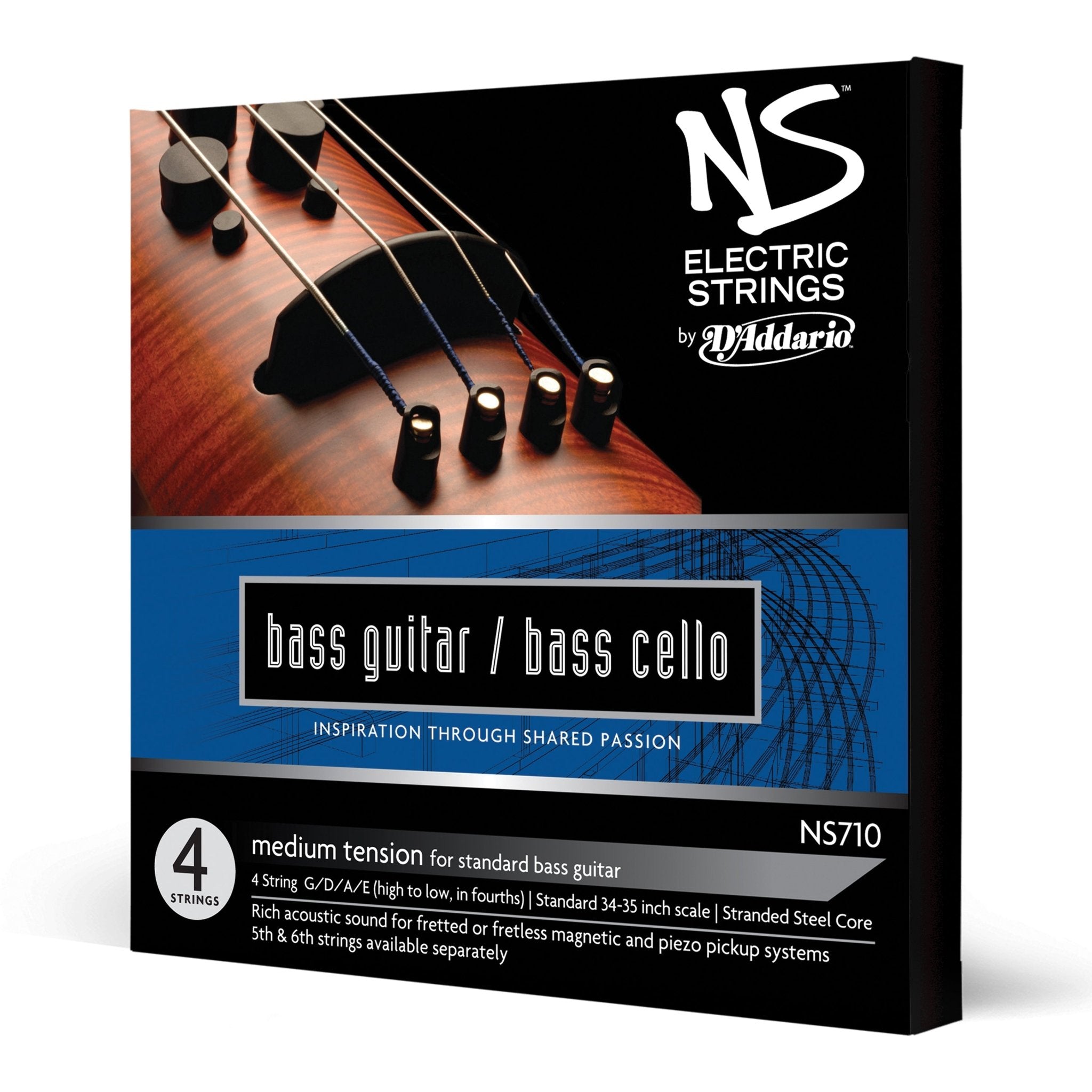 D'Addario NS Electric Bass/Cello String Set - AAA Band Instrument Rentals