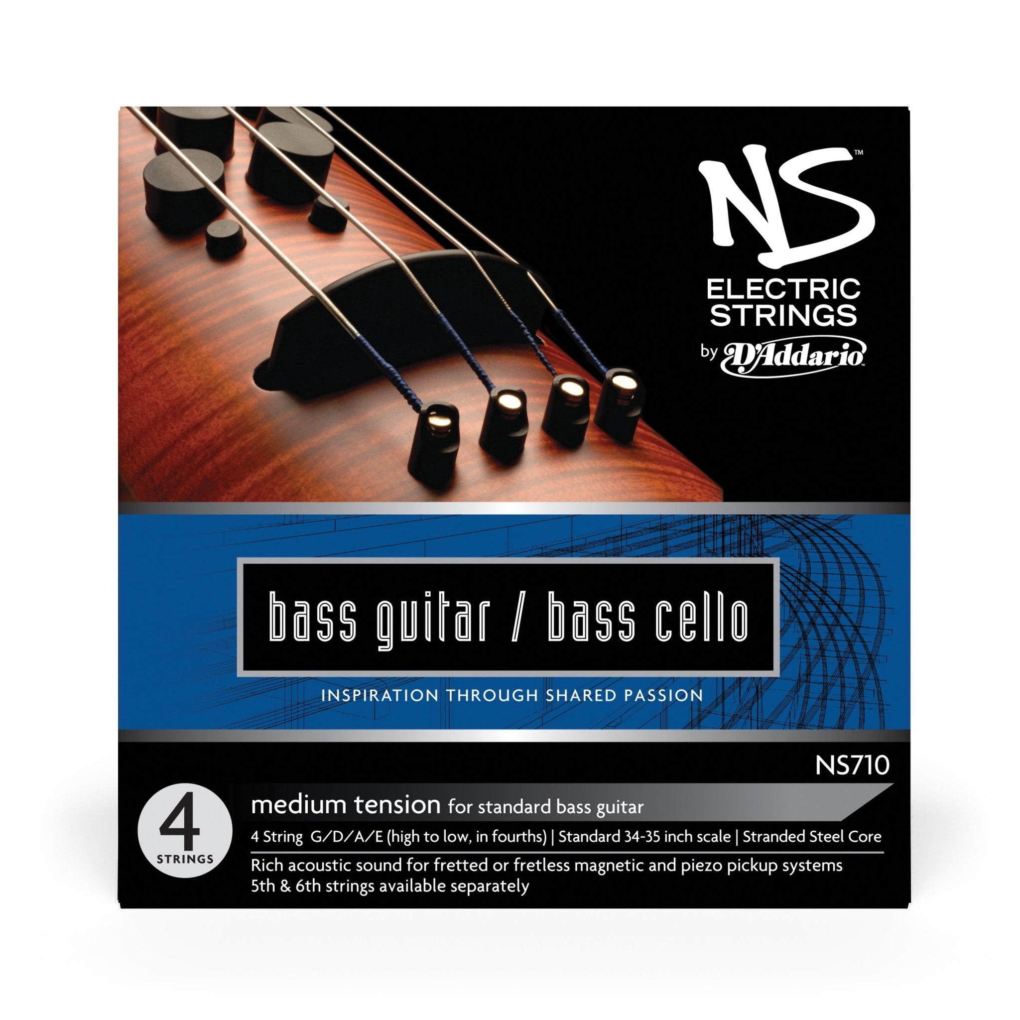 D'Addario NS Electric Bass/Cello String Set - AAA Band Instrument Rentals