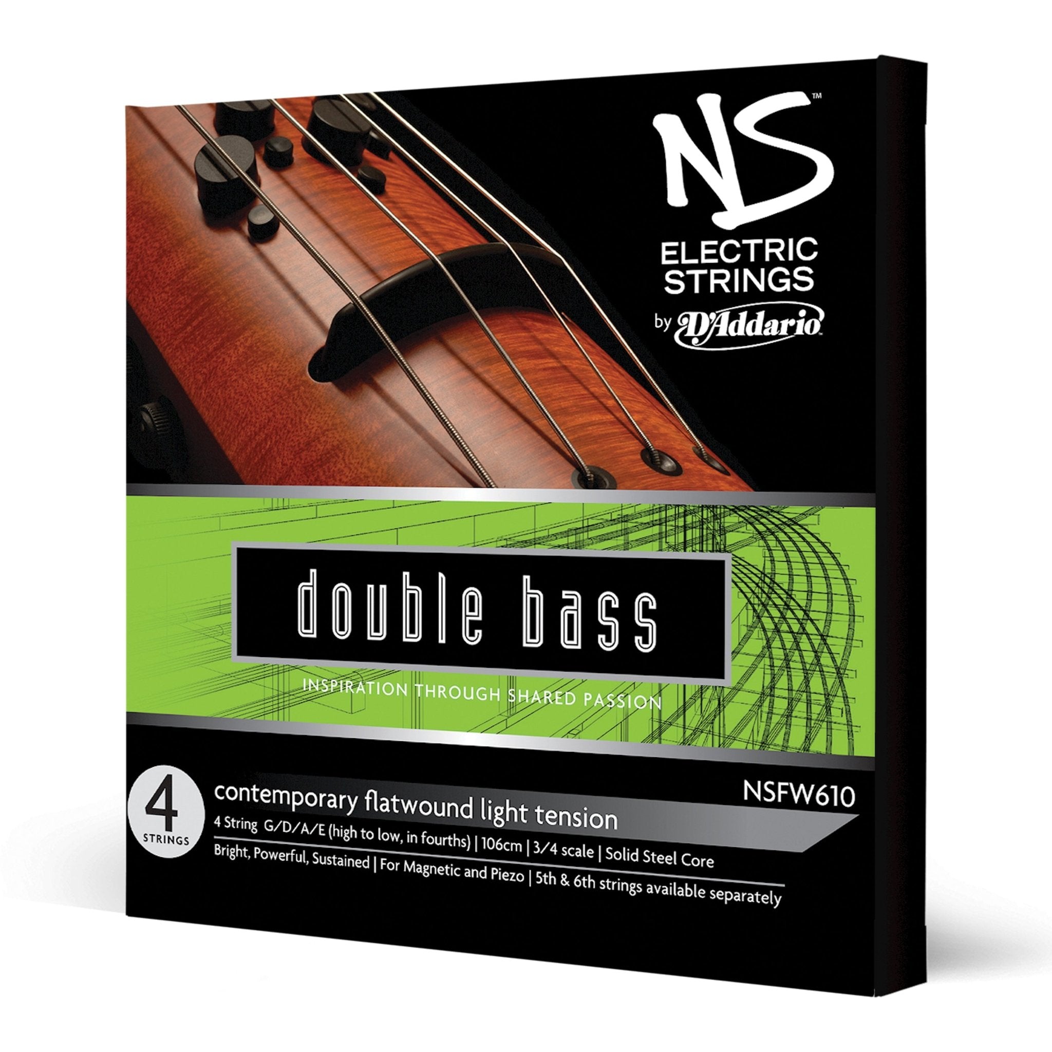 D'Addario NS Electric Contemporary Bass String Set - AAA Band Instrument Rentals