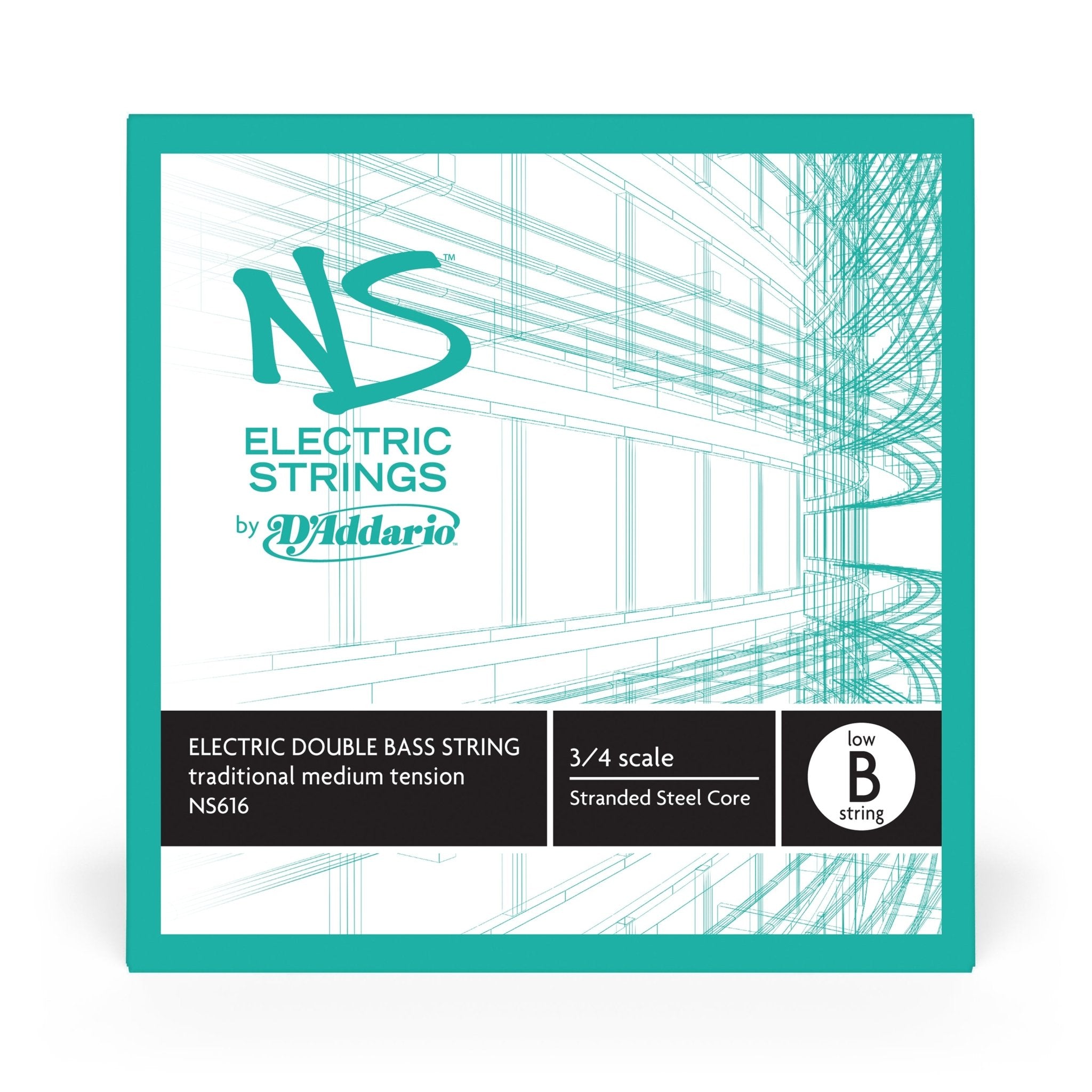 D'Addario NS Electric Traditional Bass Single Low B String - AAA Band Instrument Rentals