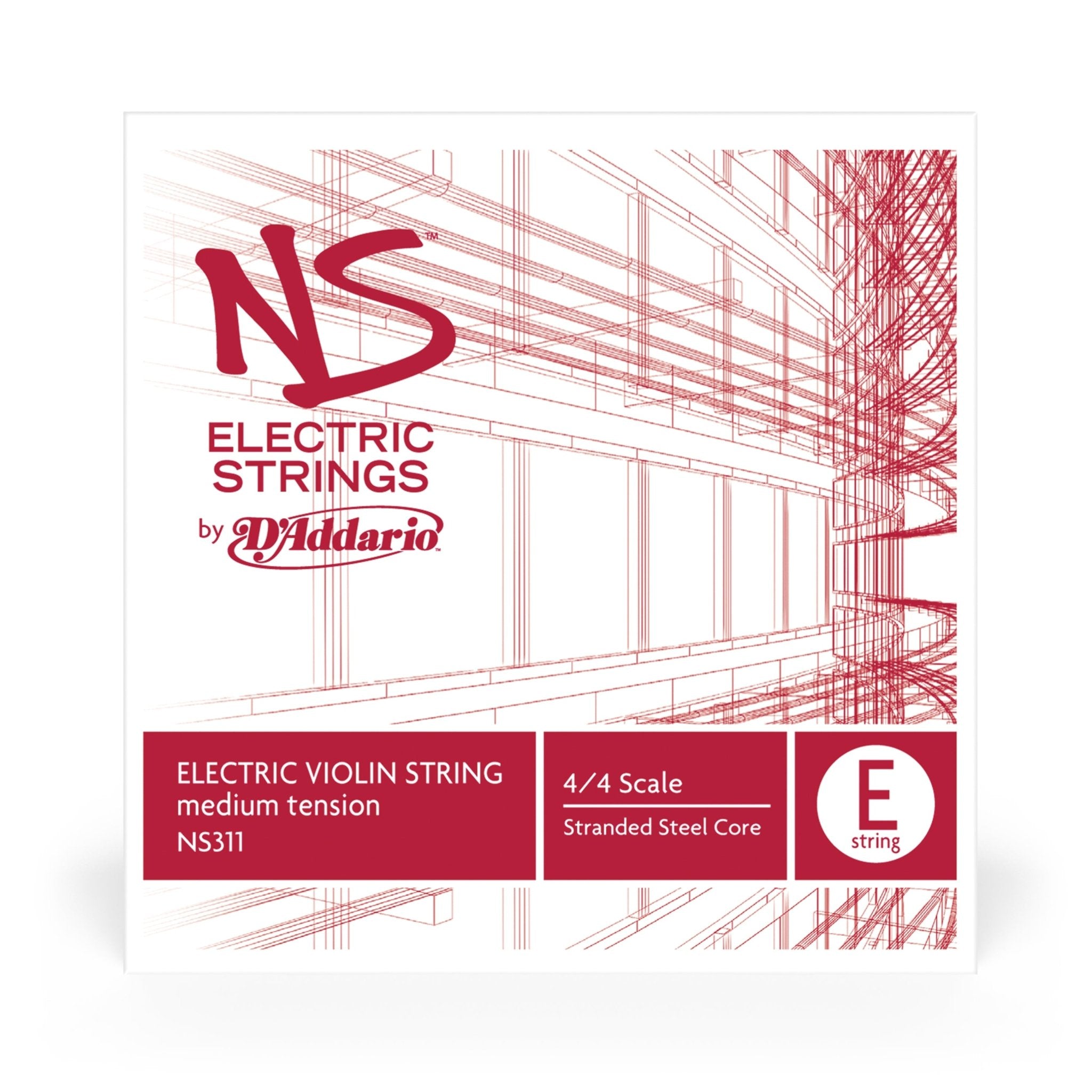 D'Addario NS Electric Violin Single E String - AAA Band Instrument Rentals