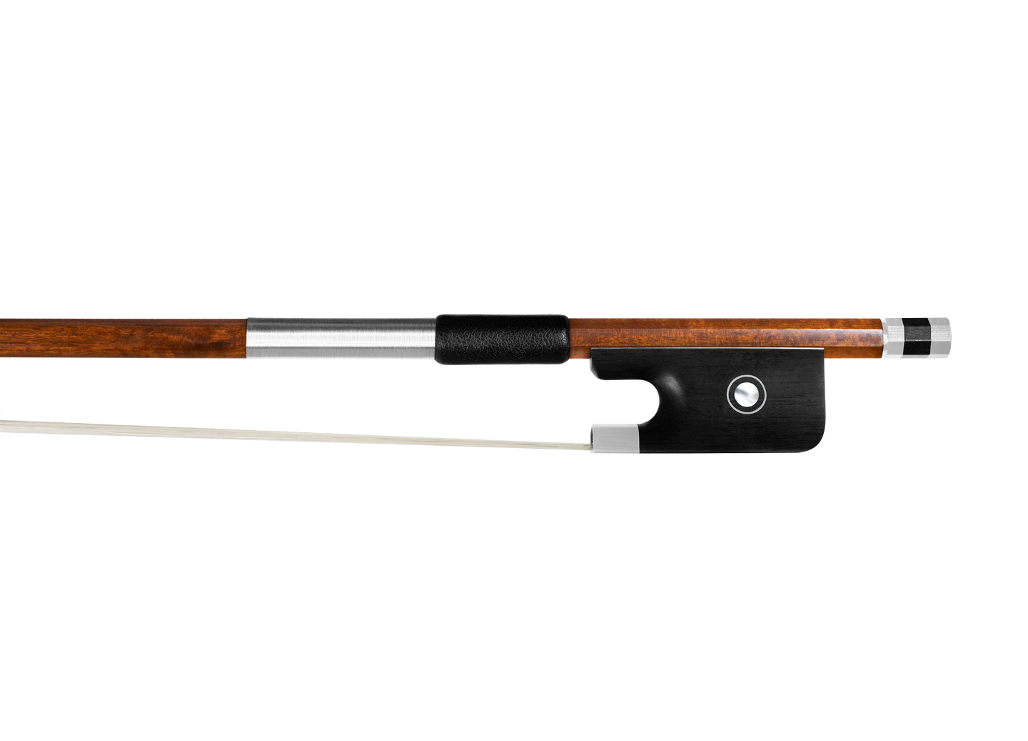 Pernambuco Viola Bow, Nickel Mount