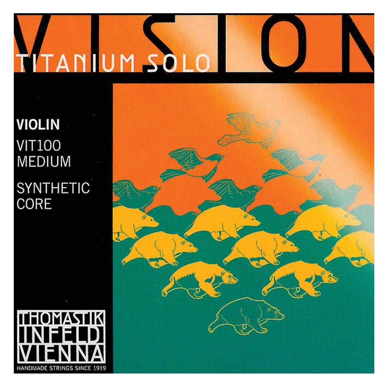 Vision Titanium Solo Violin Strings - Set - Med., removable ball