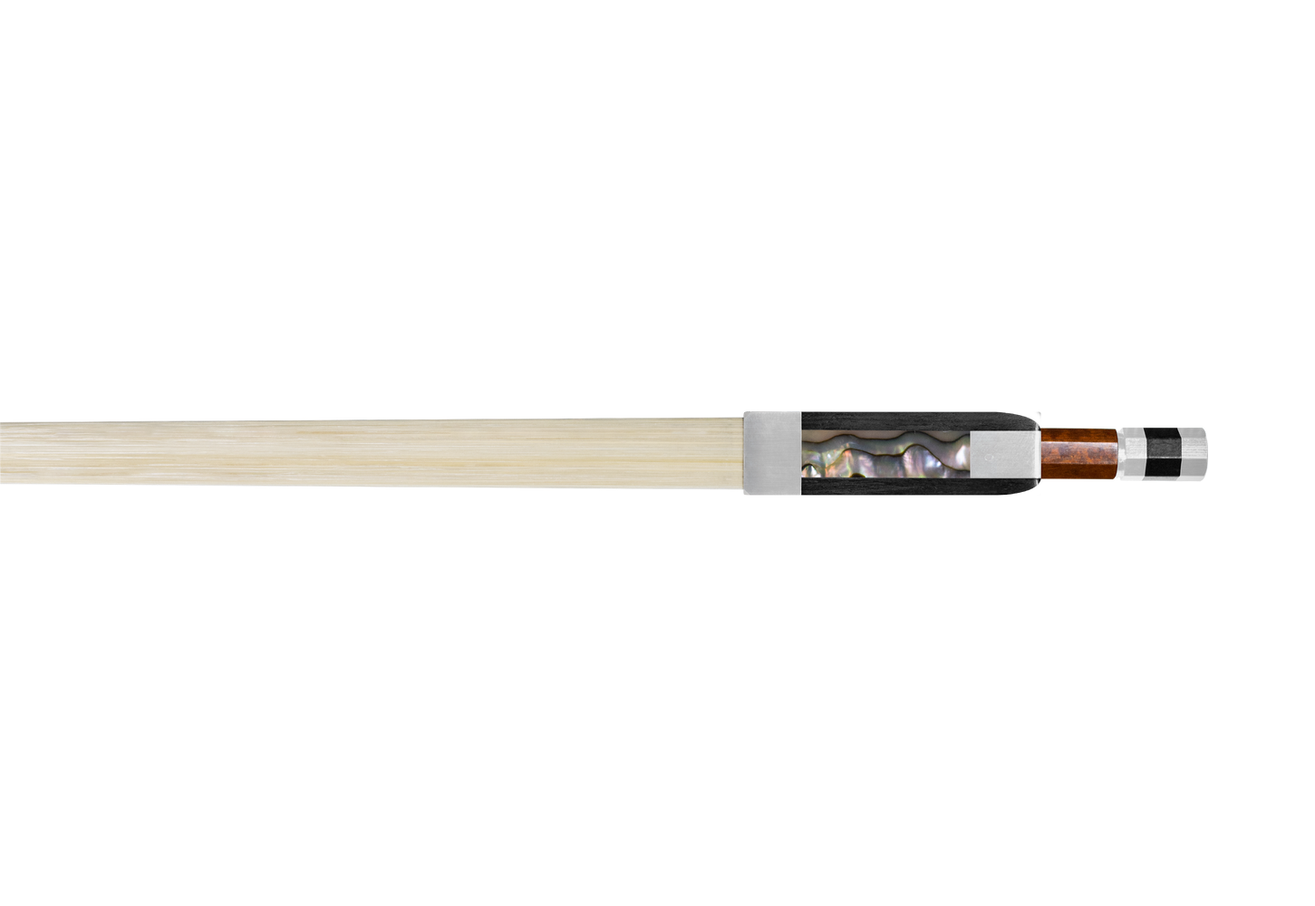 Pernambuco Viola Bow, Nickel Mount