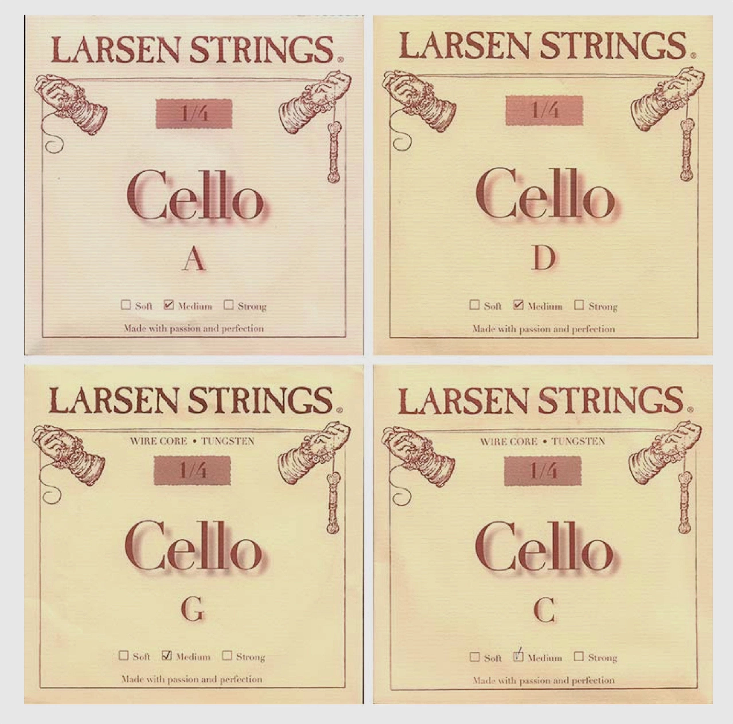 Larsen 1/4 Cello Strings - Medium
