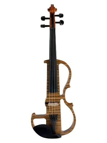 Geneva Electric Violin in Zebra Wood