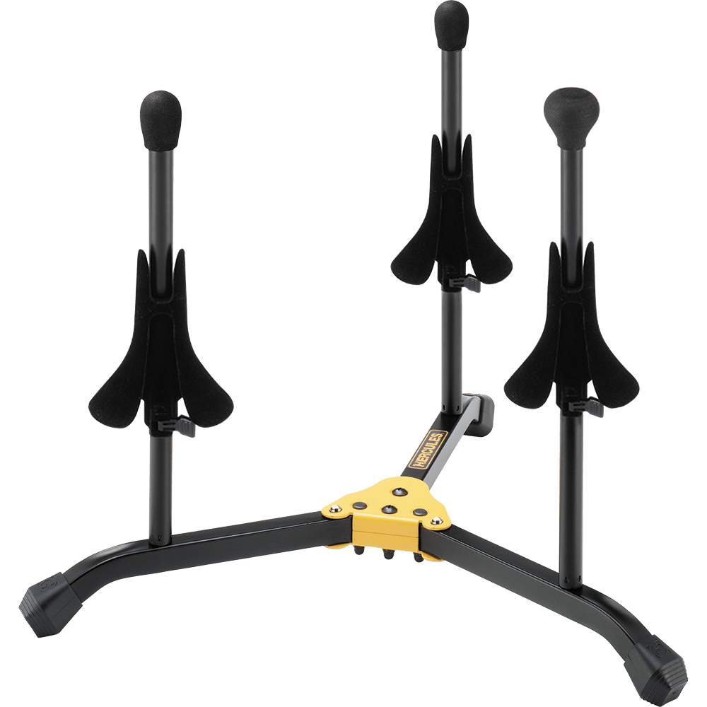 Hercules DS513BB - 2 Trumpets/Cornets and 1 Flugelhorn Stand with Bag - AAA Band Instrument Rentals