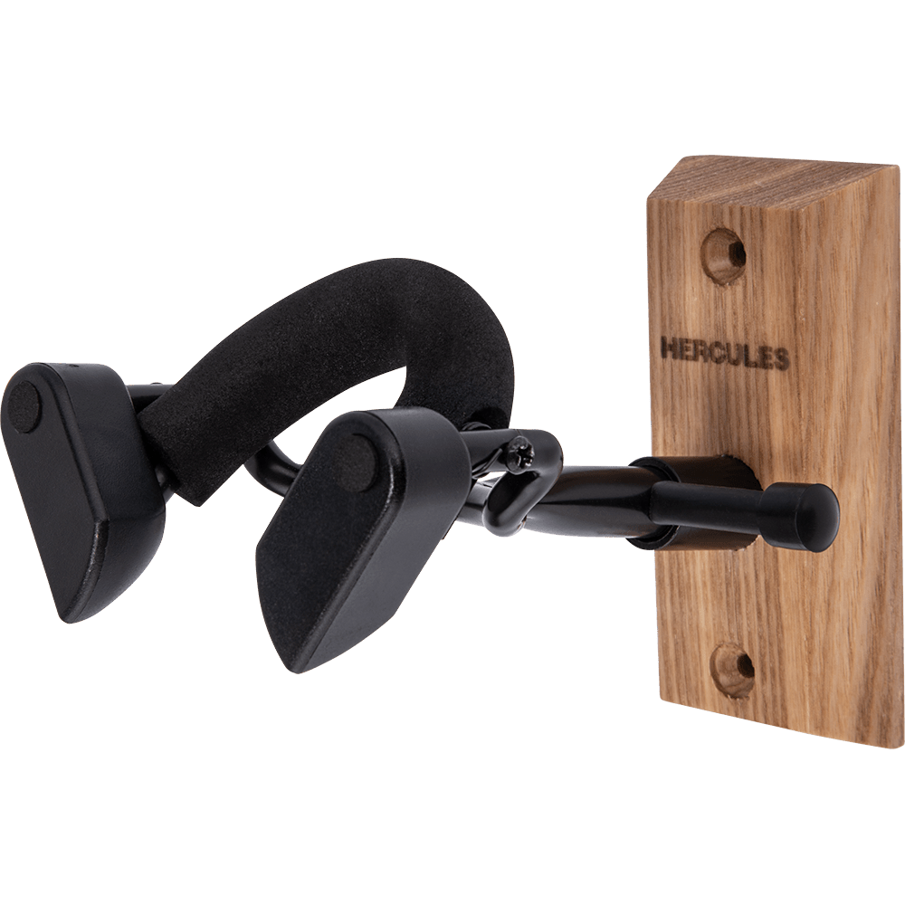 Hercules DSP57WB - Auto Grip Violin Hanger for Wall Mounting with Wood Base - AAA Band Instrument Rentals