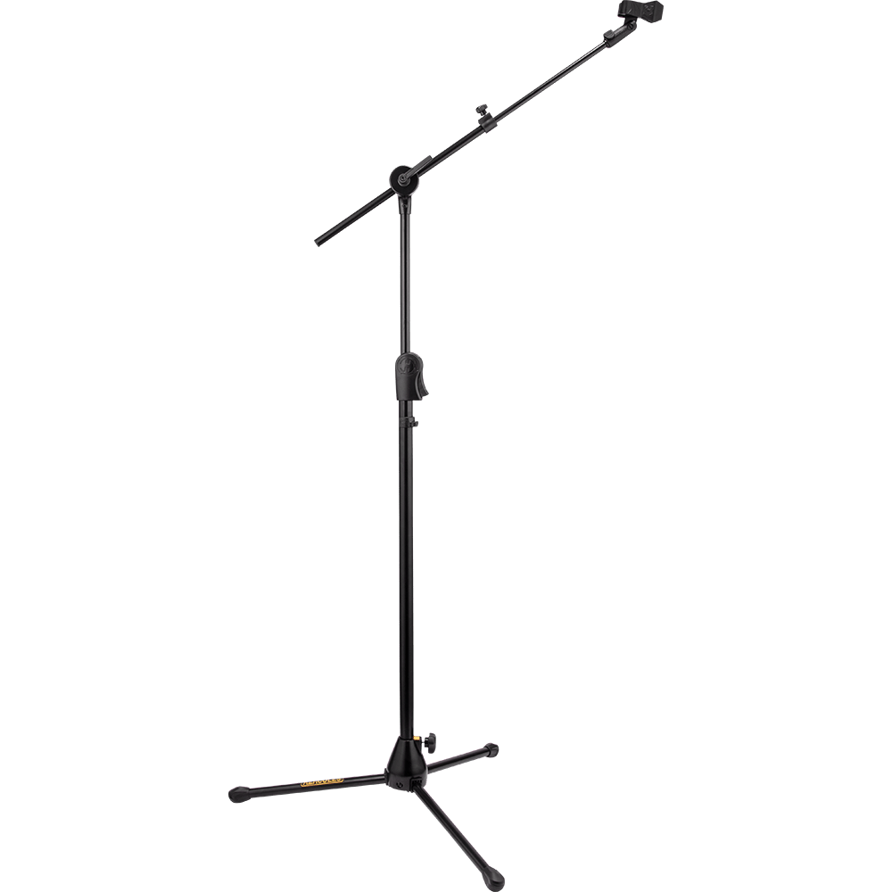 Hercules MS523BPRO - EZ Clutch Tripod Microphone Stand with Telescoping Hideaway 2-in-1 Boom & EZ Microphone Clip - NEW - AAA Band Instrument Rentals