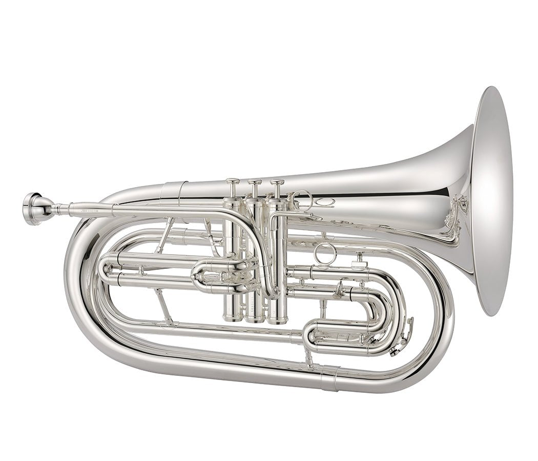 Jupiter JBR1101MS Bb Marching Baritone – Silver-Plated | Step-Up - AAA Band Instrument Rentals