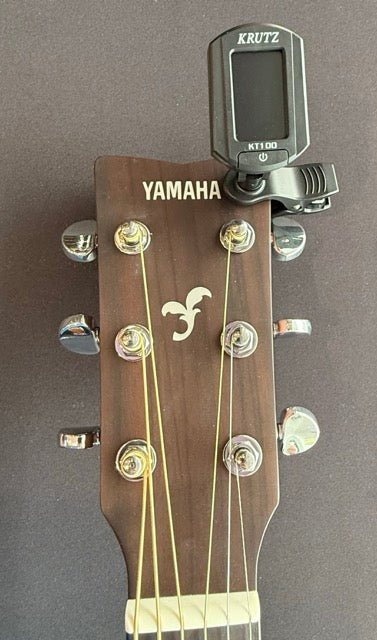 Krutz KT100 Digital Clip-On Tuner – Chromatic, for Violin, Guitar, and Ukulele