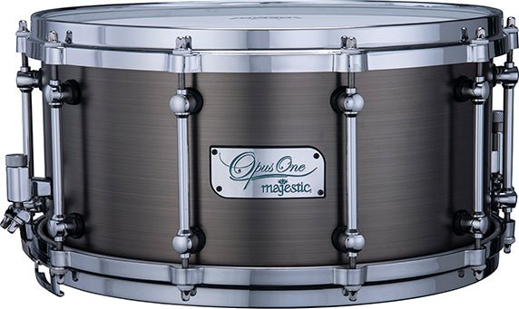 Majestic MOS1470CR 14×7" Orchestral Snare Drum – Cast Iron Shell, Brushed Nickel - AAA Band Instrument Rentals
