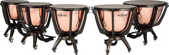 Majestic PR05AH Prophonic Timpani Set – 5-Piece: 20", 23", 26", 29", 32", Hammered Copper - AAA Band Instrument Rentals