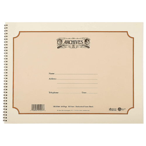 Manuscript Notebook - AAA Band Instrument Rentals