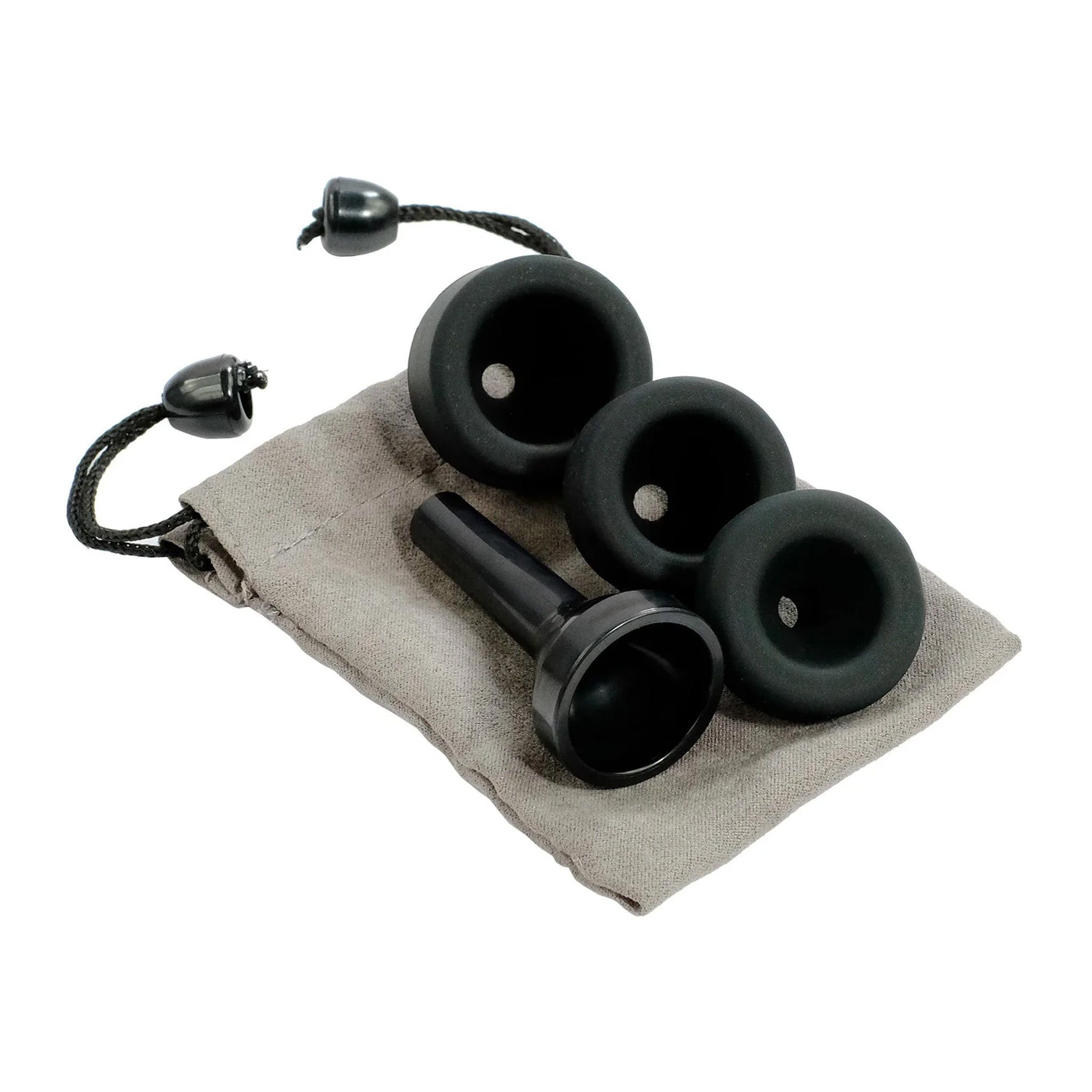 NUVO jHorn Multi-Cup Mouthpiece Set – Black | 3 Cups Included - AAA Band Instrument Rentals