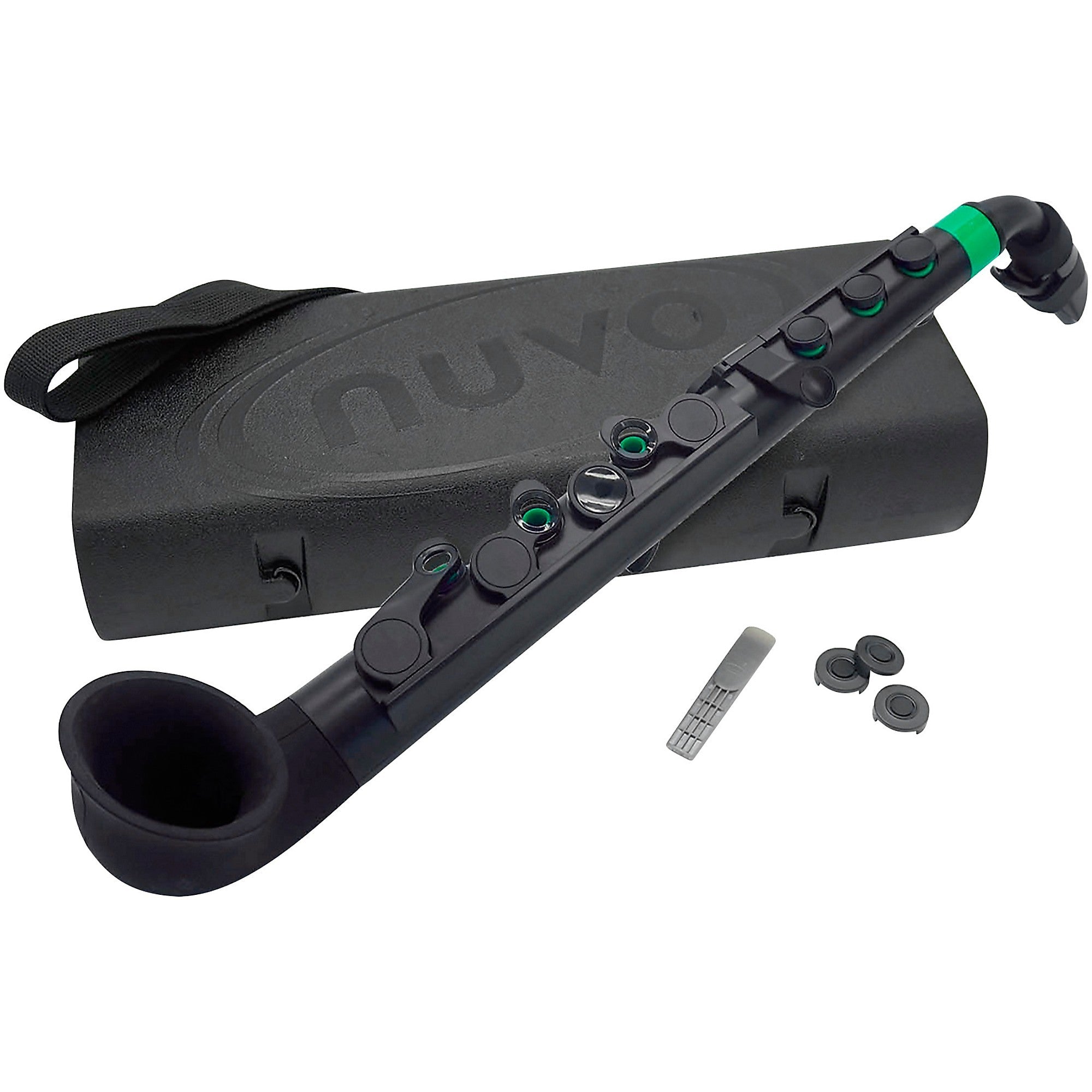 NUVO jSax 2.0 Plastic Saxophone – Black/Green | Beginner Sax in C - AAA Band Instrument Rentals