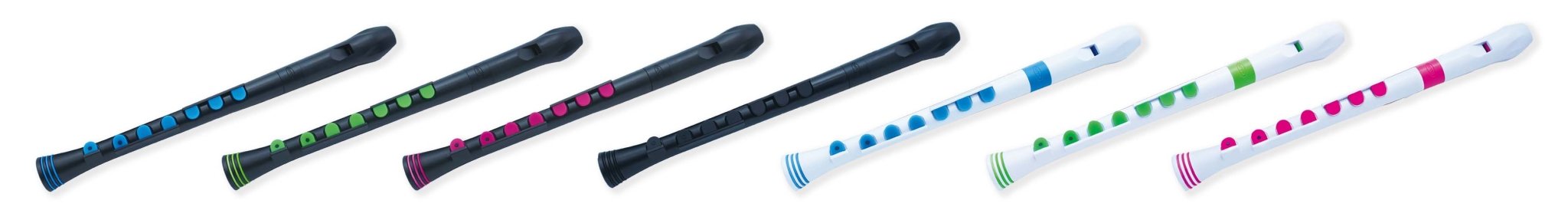 NUVO Recorder+ – Black/Black | Baroque Fingering with Hard Case - AAA Band Instrument Rentals